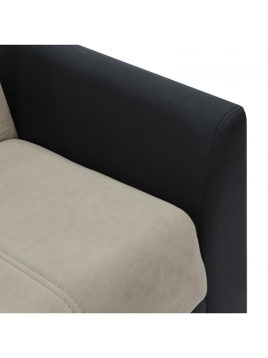 гарнитур HOBEL MODERN LUX 3+1+1 BLACK 4503/CAPPUCCINO LEONARDO 4 (4)