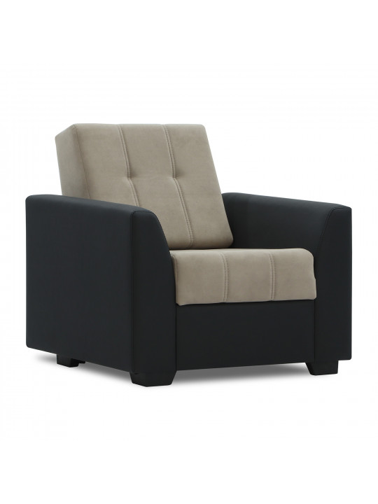 гарнитур HOBEL MODERN LUX 3+1+1 BLACK 4503/CAPPUCCINO LEONARDO 4 (4)