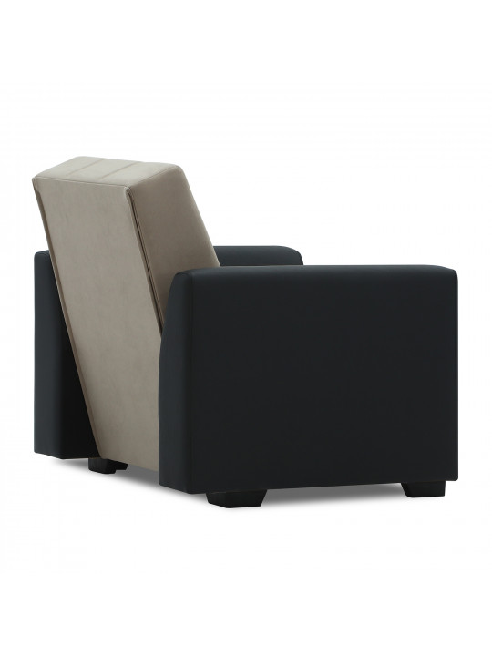 гарнитур HOBEL MODERN LUX 3+1+1 BLACK 4503/CAPPUCCINO LEONARDO 4 (4)