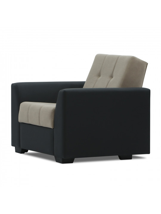 гарнитур HOBEL MODERN LUX 3+1+1 BLACK 4503/CAPPUCCINO LEONARDO 4 (4)