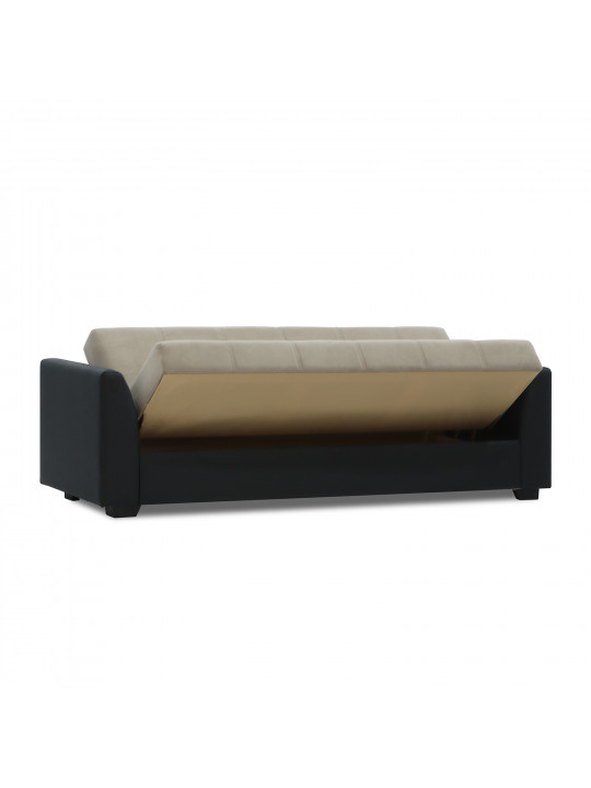 гарнитур HOBEL MODERN LUX 3+1+1 BLACK 4503/CAPPUCCINO LEONARDO 4 (4)