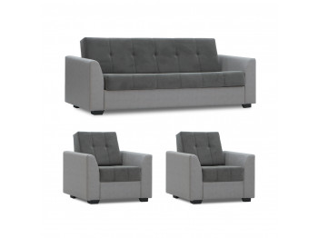 гарнитур HOBEL MODERN LUX 3+1+1 LIGHT GREY 8409/ DARK GREY LEONARDO 15 (4)