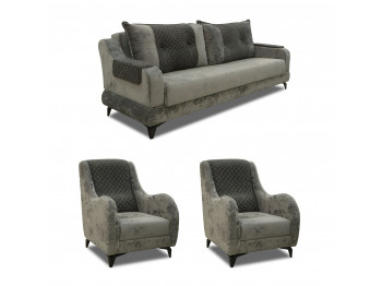 sofa set HOBEL OLIVIA 3+1+1 GREY MONACO 14/BONCUK 19 (4)