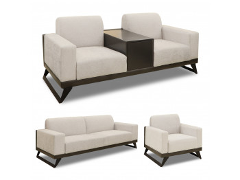 sofa set HOBEL RIO LUXE 3+2+1  DARK GREY PHANTOM 14/ LIGHT GREY BONCUK 18 (3)