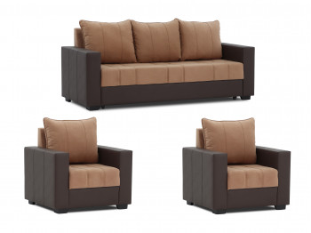 sofa set HOBEL TEO  3+1+1 COFFEE V 460/ LIGHT BROWN VIVALDI 20 (3) G