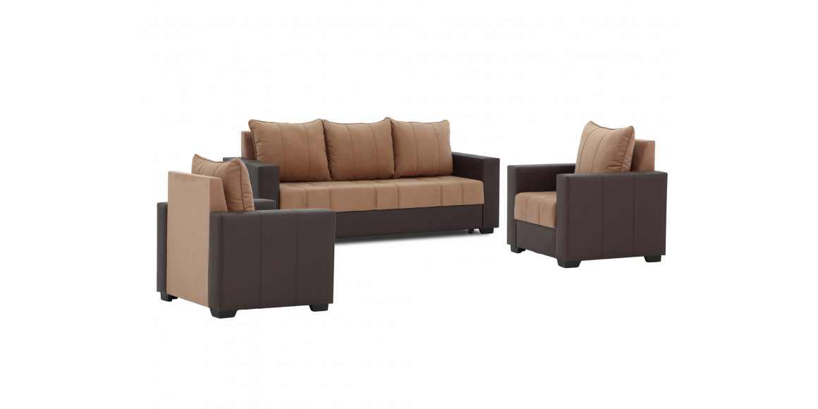 sofa set HOBEL TEO  3+1+1 COFFEE V460/LIGHT BROWN VIVALDI 20 (4)