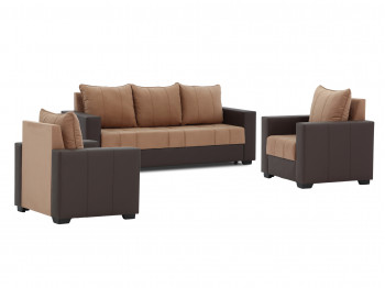 sofa set HOBEL TEO  3+1+1 COFFEE V460/LIGHT BROWN VIVALDI 20 (4)
