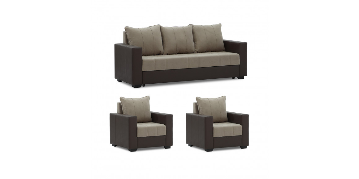 გარნიტური HOBEL TEO  3+1+1 GREY V460/ GREY LEONARDO 14 G (4)