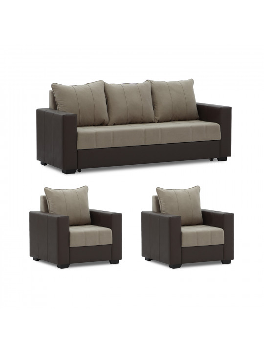 sofa set HOBEL TEO  3+1+1 GREY V460/ GREY LEONARDO 14 G (4)