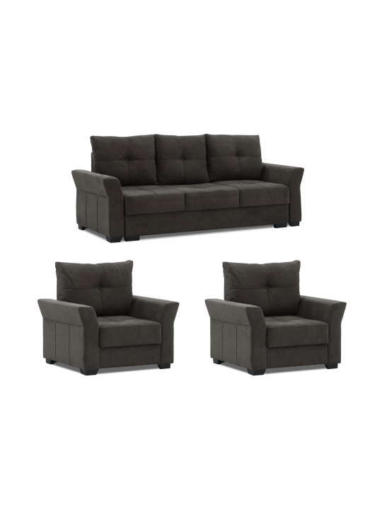 sofa set HOBEL TEXAS 3+1+1 BROWN BREEZE 12 (5)