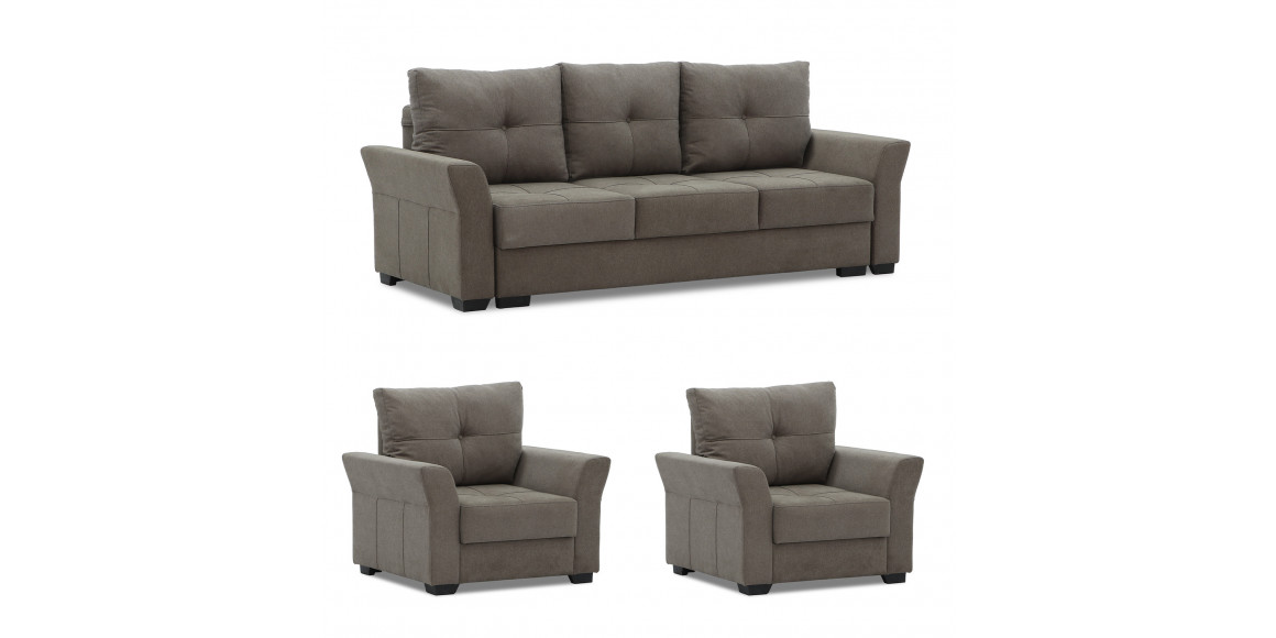 sofa set HOBEL TEXAS 3+1+1 BROWN SCANDI 6 (6)