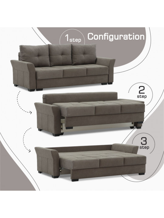 sofa set HOBEL TEXAS 3+1+1 BROWN SCANDI 6 (6)