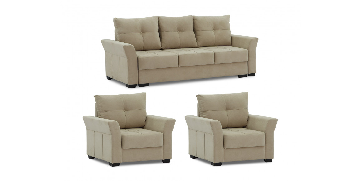 sofa set HOBEL TEXAS 3+1+1 DARK BEIGE BREEZE 6 (6)