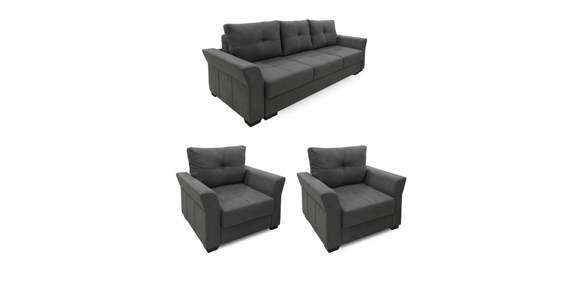 sofa set HOBEL TEXAS 3+1+1 DARK GREY SCANDI 22 (6)