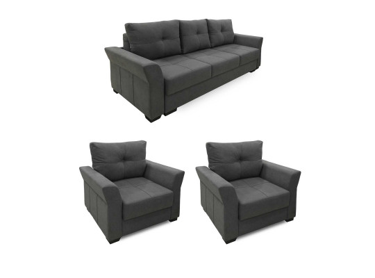 გარნიტური HOBEL TEXAS 3+1+1 DARK GREY SCANDI 22 (6)