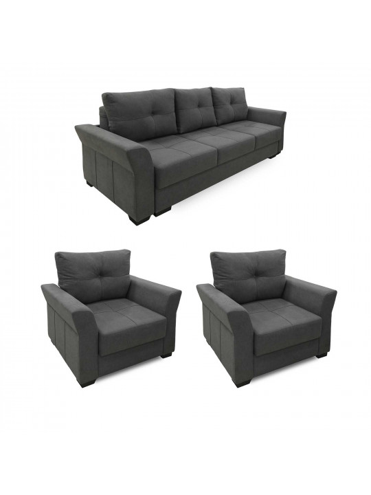 გარნიტური HOBEL TEXAS 3+1+1 DARK GREY SCANDI 22 (6)