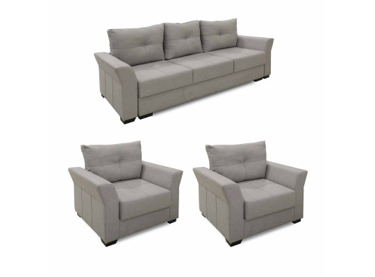 გარნიტური HOBEL TEXAS 3+1+1 GREY SCANDI 18 (6)