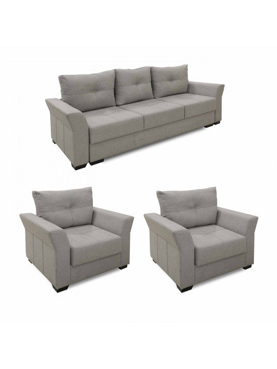 გარნიტური HOBEL TEXAS 3+1+1 GREY SCANDI 18 (6)