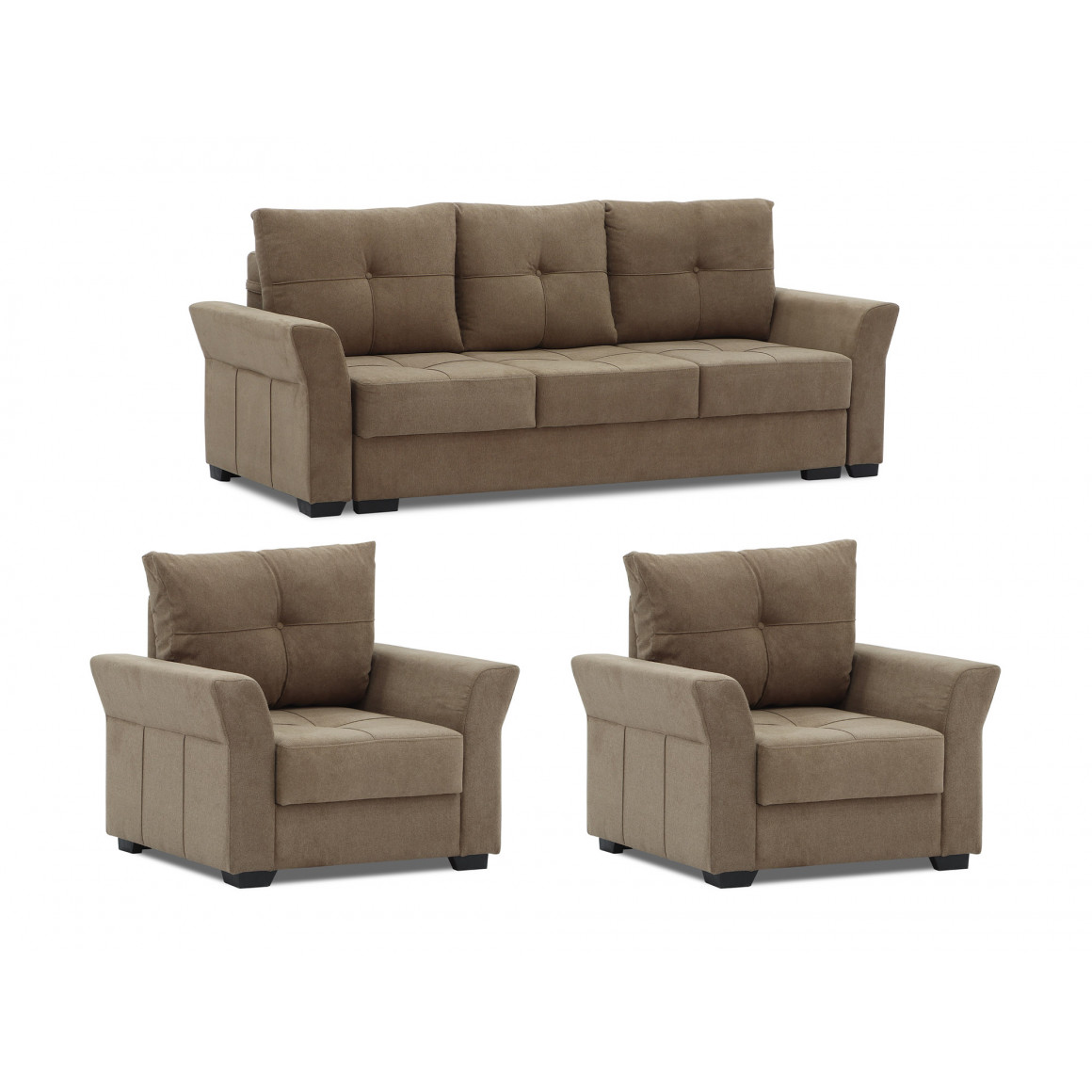 sofa set HOBEL TEXAS 3+1+1 LIGHT BROWN BREEZE 10 (6)