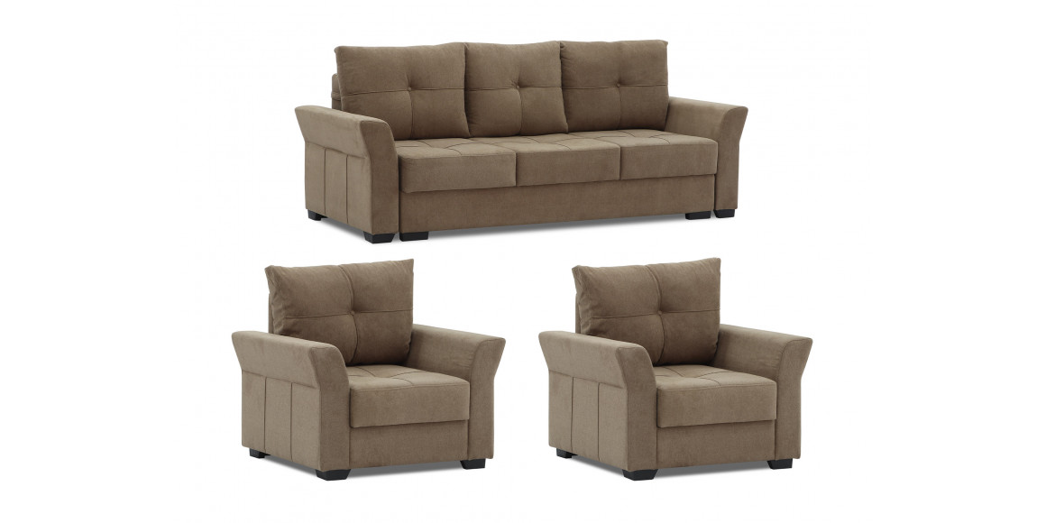 sofa set HOBEL TEXAS 3+1+1 LIGHT BROWN BREEZE 10 (6)