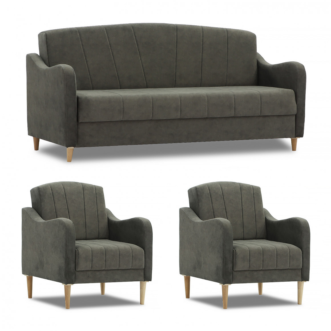 sofa set HOBEL UTA 3+1+1 DRAK BROWN JAGUAR 18 (4)