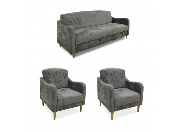 გარნიტური HOBEL UTA 3+1+1 GREY MONACO 14 (4)
