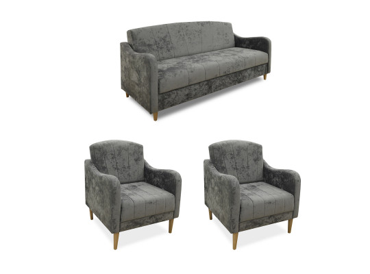 გარნიტური HOBEL UTA 3+1+1 GREY MONACO 14 (4)