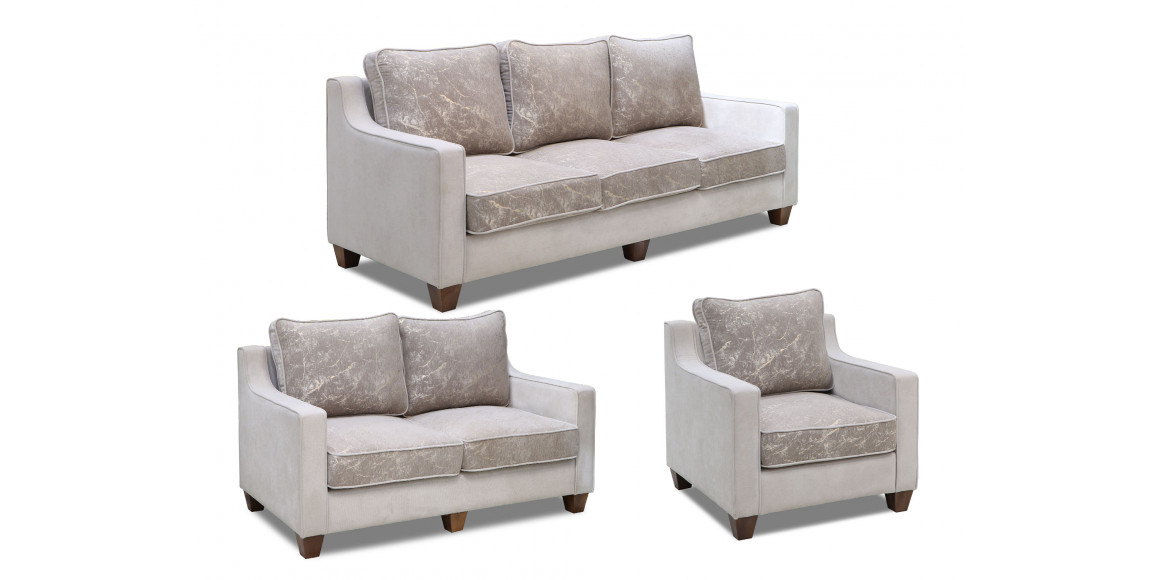 sofa set HOBEL VEGAS 3+2+1 CREAM BREEZE 2 /CANYON TAUPE (3)