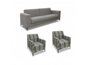 sofa set HOBEL GLORIA 3+1+1 GREY SCANDI 18/ BENORRY 1010 (3)