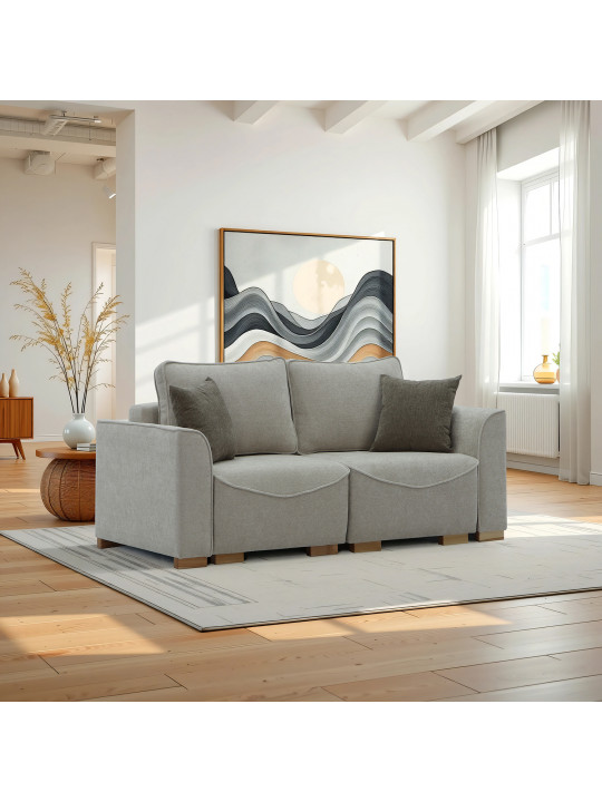 sofa HOBEL BELONA LUXE 2 CREAM BONCUK 4/ BROWN SHO 599-2 (5)