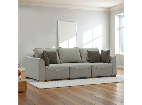 დივანი HOBEL BELONA LUXE 3 CREAM BONCUK 4/ BROWN SHO 599-2 (7)