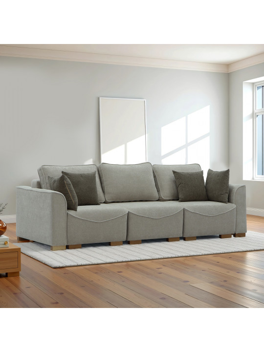 sofa HOBEL BELONA LUXE 3 CREAM BONCUK 4/ BROWN SHO 599-2 (7)