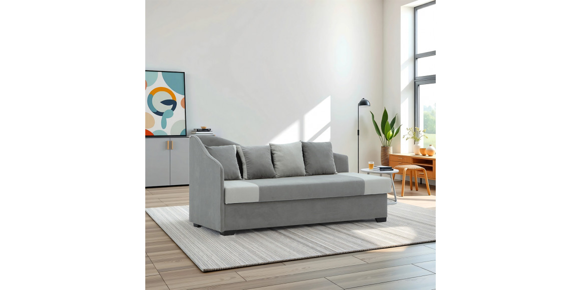 диван HOBEL BIG-BEN GRAY VIVALDY 7 /LIGHT GRAY VIVALDY 6 L (1)