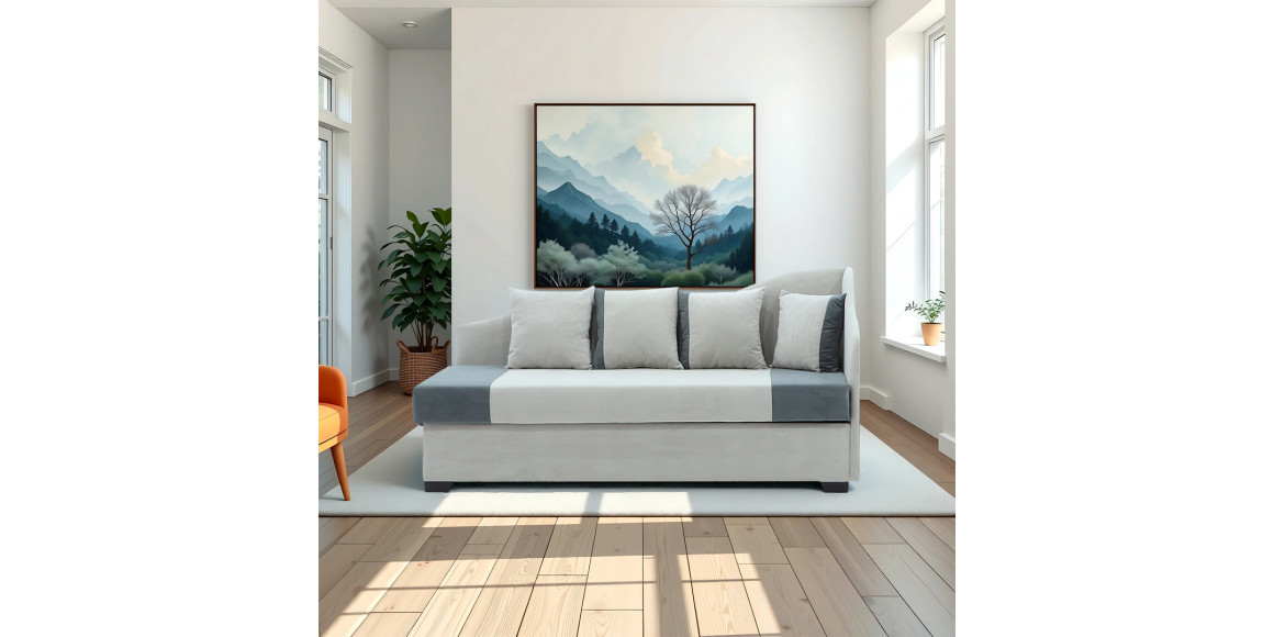 sofa HOBEL BIG-BEN LIGHT GREY VIVALDI 6/ DARK GREY VIVALDI 8 R(2)