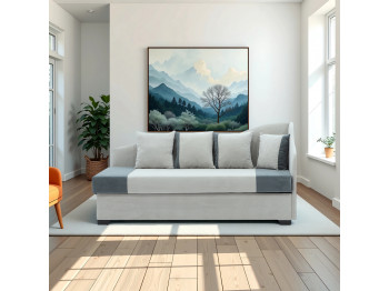 დივანი HOBEL BIG-BEN LIGHT GREY VIVALDI 6/ DARK GREY VIVALDI 8 R(2)