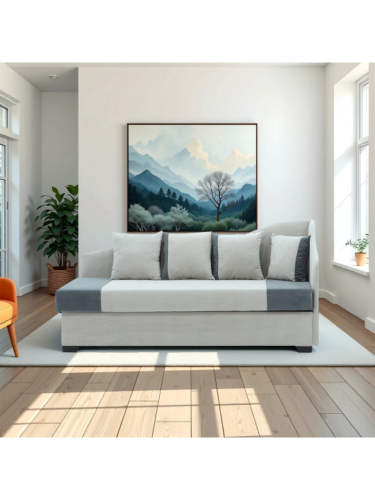 დივანი HOBEL BIG-BEN LIGHT GREY VIVALDI 6/ DARK GREY VIVALDI 8 R(2)
