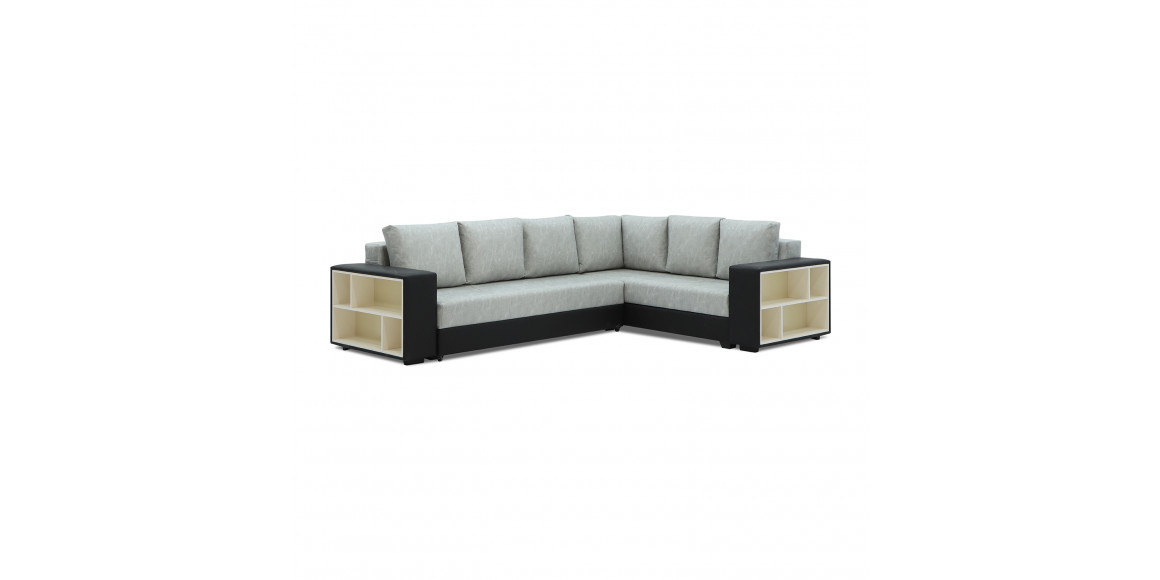 sofa HOBEL CORNER BAR BLACK 4503/ LIGHT GREY KIPRUS 8 R (6)