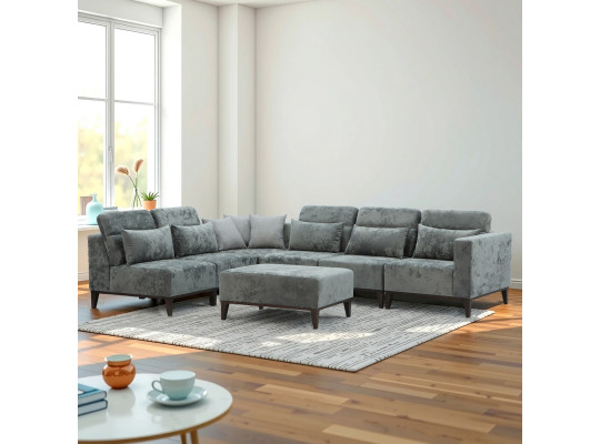 диван HOBEL CORNER DALI GREY MONACO 14/LIGHT GREY INFINITY 991 L (5)