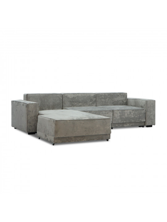 sofa HOBEL CORNER DELUXE LIGHT GREY MONACO 13/ NIAGARA GREY L (7)