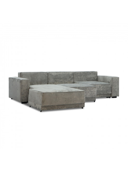 sofa HOBEL CORNER DELUXE LIGHT GREY MONACO 13/ NIAGARA GREY L (7)