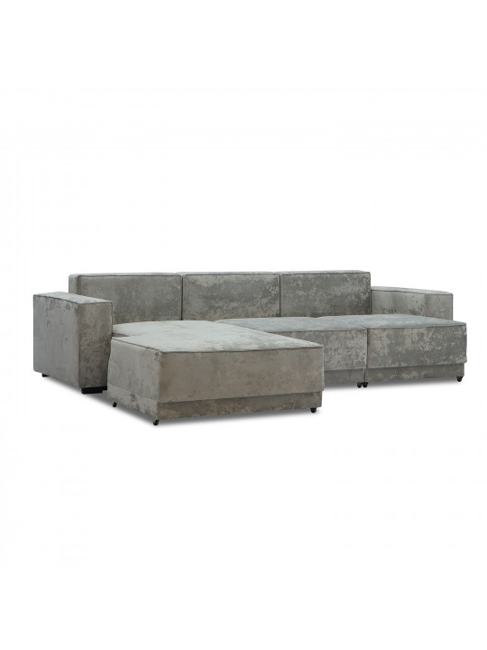 sofa HOBEL CORNER DELUXE LIGHT GREY MONACO 13/ NIAGARA GREY L (7)