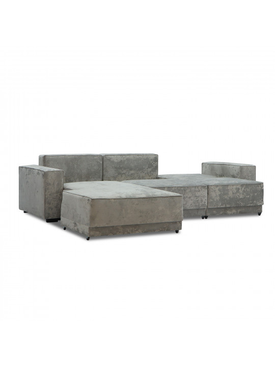sofa HOBEL CORNER DELUXE LIGHT GREY MONACO 13/ NIAGARA GREY L (7)