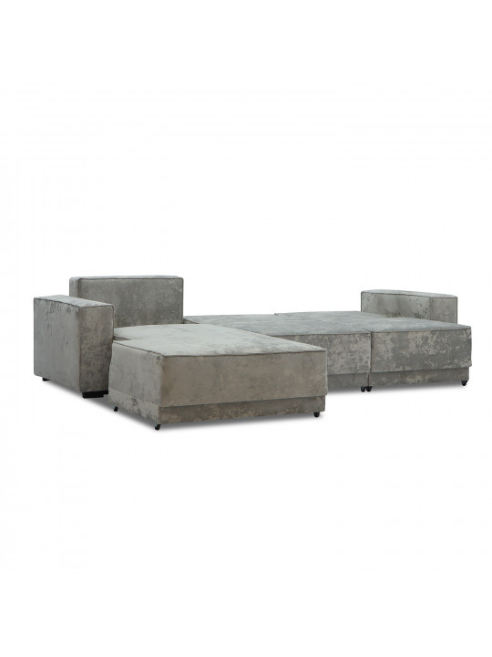 sofa HOBEL CORNER DELUXE LIGHT GREY MONACO 13/ NIAGARA GREY L (7)