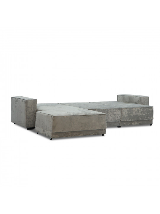 sofa HOBEL CORNER DELUXE LIGHT GREY MONACO 13/ NIAGARA GREY L (7)