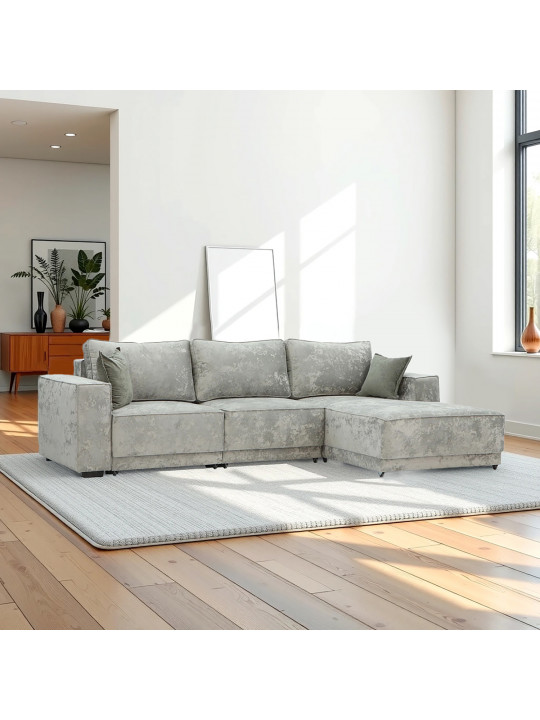 დივანი HOBEL CORNER DELUXE LIGHT GREY MONACO 13/ NIAGARA GREY R (7)