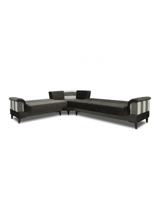 sofa HOBEL CORNER DIVA  S DARK GREY EVA F-EVO 1031/RETTIO 1014 L(3)