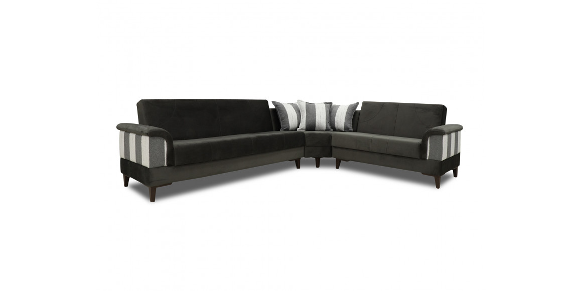 sofa HOBEL CORNER DIVA  S DARK GREY EVA F-EVO 1031/RETTIO 1014 R(3)