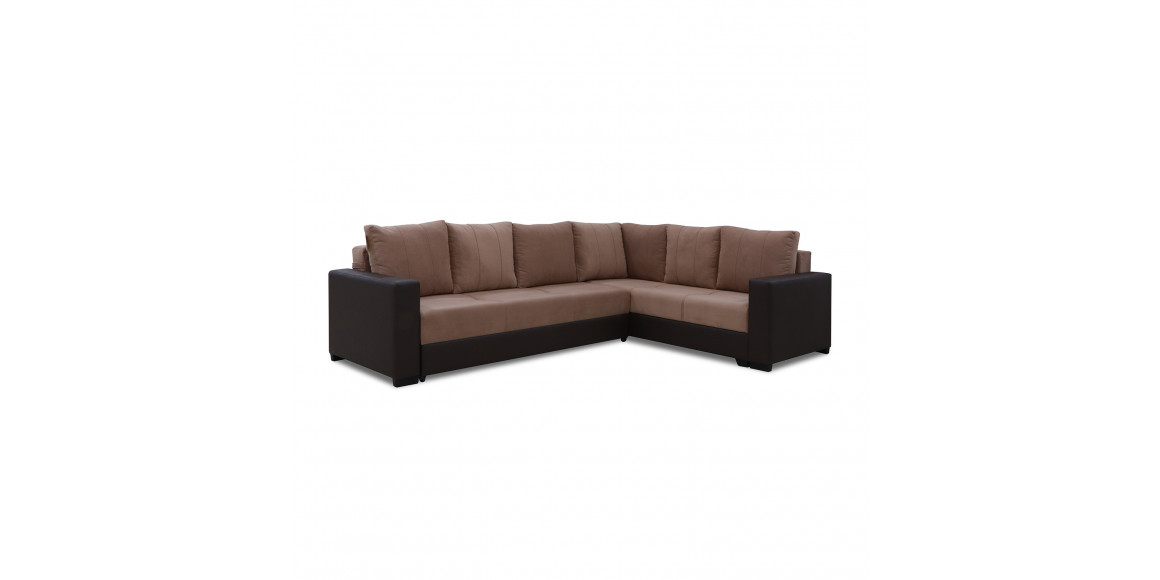 sofa HOBEL CORNER ERICA COFFEE V460/ LIGHT BROWN VIVALDI 20 R(6)
