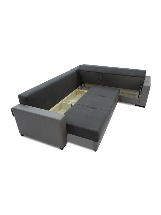 sofa HOBEL CORNER ERICA LIGHT GREY 8409/DARK GREY LEONARDO 15 R (6)