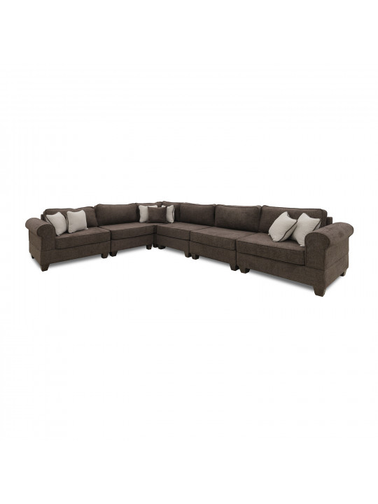 диван HOBEL CORNER EVA BROWN BEATTO 1005/ CREAM INFINITY 103 (6)
